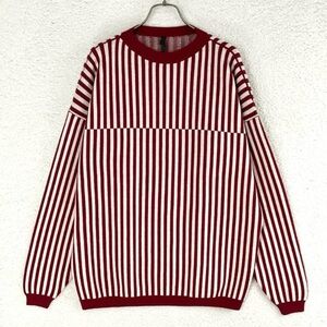 SARA LANZI Red White Striped Sweater - Ultrafine Merino Wool - Small - $675